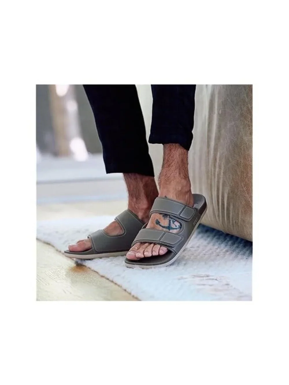 REEF Cushion Tradewind SL Men's Fashion Slides 12 Grey / Tan - NWT
